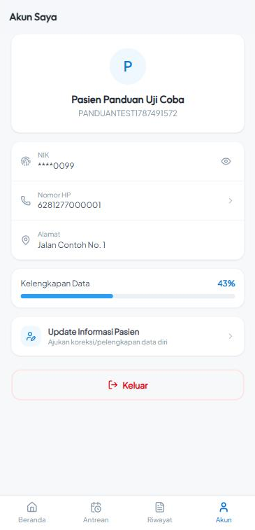 Langkah 1: cek persentase kelengkapan data di halaman Akun
